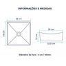 Cuba de Apoio Quadrada Branca 34cm Moana Mondialle Peq. Def - Itapua - 10