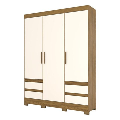 Guarda Roupa Casal B55 Nature Off White – Briz Móveis
