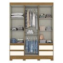 Ver imagem 2 de Guarda Roupa Casal B55 Nature Off White – Briz Móveis