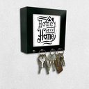 Ver imagem 4 de Porta Chaves de Parede Home Sweet Home Moldura Preta 12x12
