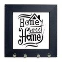 Ver imagem 1 de Porta Chaves de Parede Home Sweet Home Moldura Preta 12x12