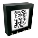 Ver imagem 2 de Porta Chaves de Parede Home Sweet Home Moldura Preta 12x12