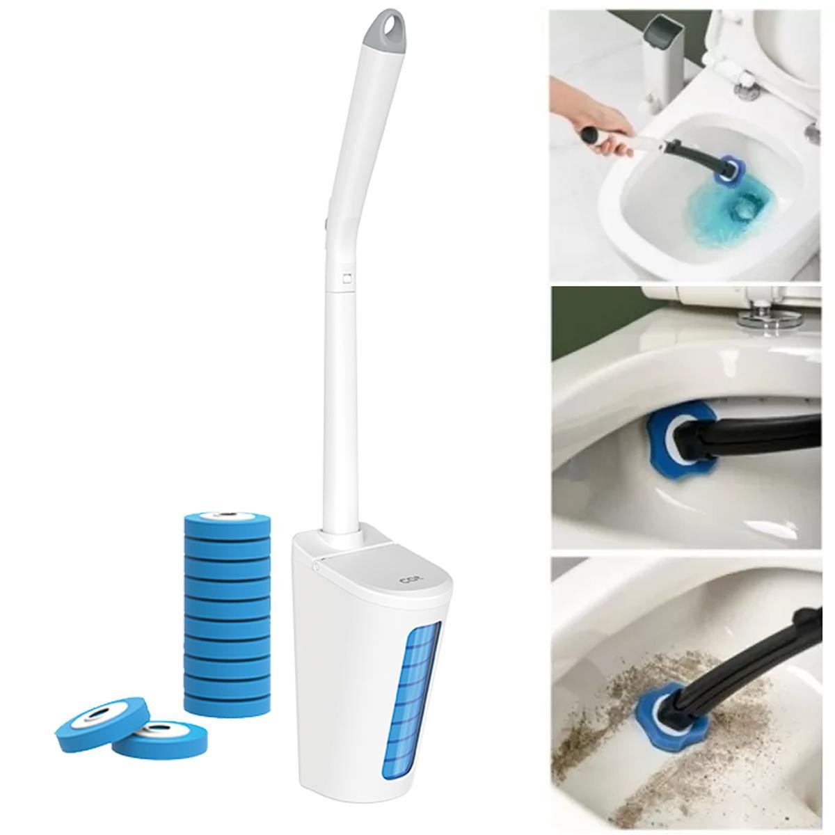 Escova Sanitária Banheiro Vaso Sanitário Descartável C Refil ...