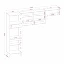 Ver imagem 3 de Cozinha Compacta Aurora 6 Portas MDP 295cm Off White Aramóveis