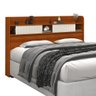 Cabeceira Dubai Mdf Prateleiras Portas Correr Quarto Moderno:casal/canela - 2