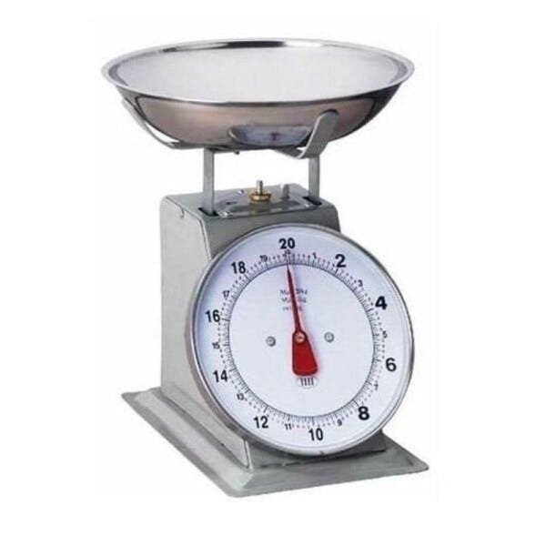 Balança de Cozinha Analogica Vintage de Mesa e Bancada com Bandeja em Aco Inoxidavel Ate 20kg - 1