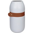 Ver imagem 1 de Vaso Decorativo Enfeite Casa Aparador Home&co com Cinta Cerâmica 25x12x12cm Branco