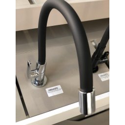 Torneira de Mesa para Cozinha Motion Deca Preto/Cromado - 6