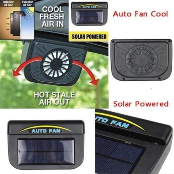 Mini Ar-Condicionado Ventialdor Solar Automotivo sem Fio para Carro Caminhao Portátil - 4