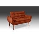 Ver imagem 1 de Namoradeira Decorativa Opala Suede Terracota- Rv Decora