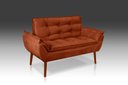 Ver imagem 1 de Namoradeira Decorativa Opala Suede Terracota- Rv Decora