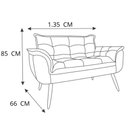 Ver imagem 2 de Namoradeira Decorativa Opala Suede Terracota- Rv Decora