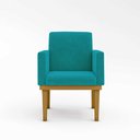 Ver imagem 2 de Poltrona Cadeira Decorativa Reforçada para Apartamento Sala Pequena Cor - Azul Turquesa