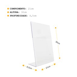 Display Porta Folha A4 Acrílico - Kit 2 Unid - 4