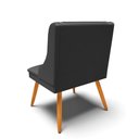 Ver imagem 6 de Kit 10 Cadeiras de Jantar Liz Corino Preto Pés Palito Castanho