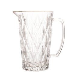 Jarra de Vidro Diamond Transparente C/Fio de Ouro 1 Litro Lyor - 4