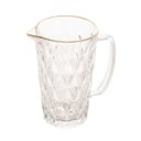 Ver imagem 1 de Jarra de Vidro Diamond Transparente C/Fio de Ouro 1 Litro Lyor