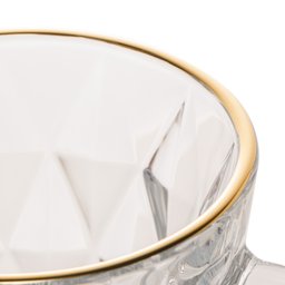 Jarra de Vidro Diamond Transparente C/Fio de Ouro 1 Litro Lyor - 2