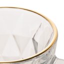 Ver imagem 2 de Jarra de Vidro Diamond Transparente C/Fio de Ouro 1 Litro Lyor
