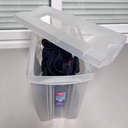 Ver imagem 2 de Conjunto 2 Caixas Organizadoras 16,5l Estreita Alta Plástica Ordene 41x18x30cm Radical Multiuso