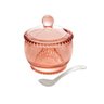 Acucareiro Cristal com Colher Pearl Rosa 10x8x7cm - 1