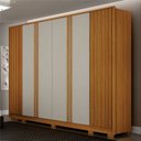 Ver imagem 1 de Guarda Roupa Casal Ripado 6 Portas 6 Gavetas 100% MDF Evo