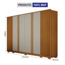 Ver imagem 3 de Guarda Roupa Casal Ripado 6 Portas 6 Gavetas 100% MDF Evo