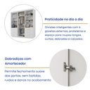 Ver imagem 6 de Guarda-Roupa Casal 100% MDF 6 Portas 6 Gavetas Verona Branco