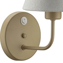 12 Arandelas Douradas de Parede em Alumínio com Interruptor Cúpulas Tecido Abajures Quartos Sala - 3