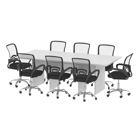 Mesa de Reunião para Escritório 220x100cm Me4190 Tecnomóbili