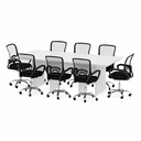 Ver imagem 3 de Mesa de Reunião para Escritório 8 Lugares 220x100cm Tampo 30mm ME4190 Branco - Tecnomobili