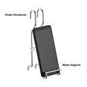 Ver imagem 2 de Suporte Apoio de Celular Aço Inox Base de Smartphone Casa