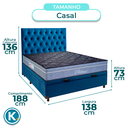 Ver imagem 3 de Cama Box Bau + Colchão Casal Molas Ensacadas Petrus Paropas + Cabeceira Estofada