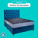 Ver imagem 4 de Cama Box Bau + Colchão Casal Molas Ensacadas Petrus Paropas + Cabeceira Estofada