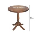 Ver imagem 3 de Mesa Lateral de Canto Rústica com Borda Pé Torneado