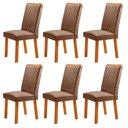 Ver imagem 2 de Conjunto com 6 Cadeiras MDF Lira para Sala de Jantar Moderna Mobília