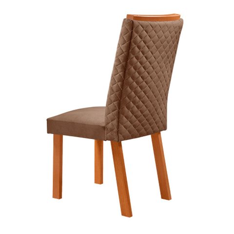 Conjunto com 6 Cadeiras MDF Lira para Sala de Jantar Moderna Mobília