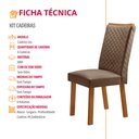 Ver imagem 5 de Conjunto com 6 Cadeiras MDF Lira para Sala de Jantar Moderna Mobília