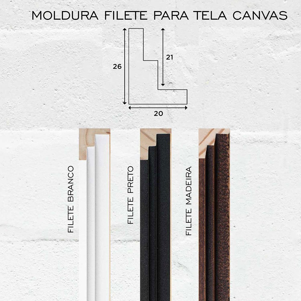 Quadros Tela Canvas Trio Folhas Delicadas Abstratas Sala Art:Madeira - 4
