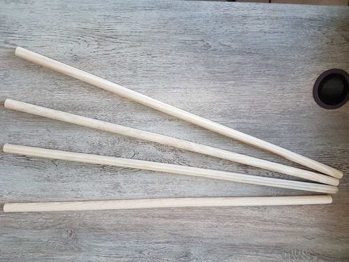 Bastão De Madeira - 50cm X 16mm- 25 Peças - 1