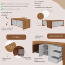Ver imagem 2 de Mesa Artany Chefia Y37 - Freijó/branco - 6300