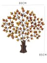 Ver imagem 1 de QUADRO DE PAREDE FERRO DECORATIVO ARTESANAL FLORAL QUARTO COZINHA SALA SACADA VARANDA - Laranja