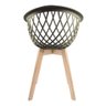 CONJUNTO 8 CADEIRAS WEB CINZA WOOD - 5