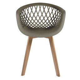 CONJUNTO 8 CADEIRAS WEB CINZA WOOD - 3