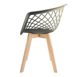 CONJUNTO 8 CADEIRAS WEB CINZA WOOD - 4