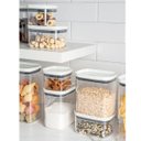 Ver mais imagens de Kit 6 Potes Herméticos Retangulares Pequenos com Tampa 650ml Porta Mantimentos Cozinha Branco