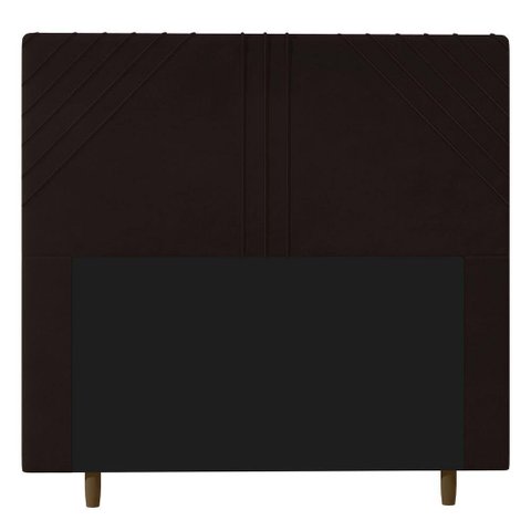 Cabeceira Cama Box Casal King Size Lisboa 195cm Marrom