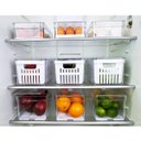 Ver imagem 4 de Kit 3 Organizadores De Geladeira Com Escorredor 5L Caixas Plásticas Para Legumes Clear Fresh OU.