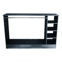 Ver imagem 3 de Balcão Expositor Central Cabideiro Arara Loja 1,50m G1 Preto Cód.406