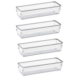 Organizador Modular Pote Transparente Grande Kit 4 Peças Acrimet Ref. 972.0 - 1